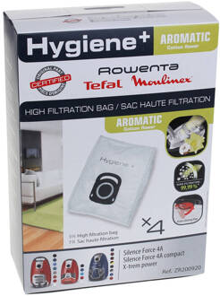 Rowenta Hygiene Plus Aromatic Cotton Flower ZR200920 - Stofzuigerzakken - 4 stuks