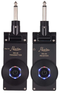 Rowin WS-20 2.4G Wireless Guitar Transmitter Receiver Set Rechargeable,WS-10 Guitar Wireless System 30 Meters Transmission Range
