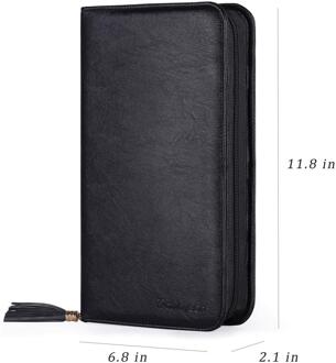 Rownyeon Make-Up Borstel Organizer Tas Borstels Houder Professionele Make-Up Borstel Set Organisator Zwart (Borstel Case Alleen) stijl A