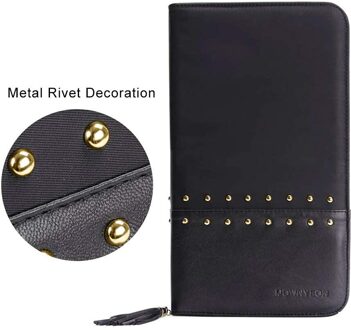 Rownyeon Make-Up Borstel Organizer Tas Borstels Houder Professionele Make-Up Borstel Set Organisator Zwart (Borstel Case Alleen) stijl B