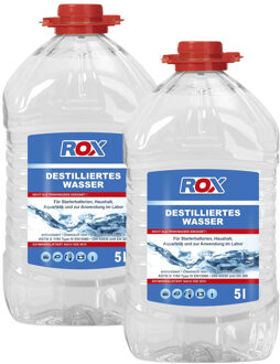 Rox Accuwater/Demiwater - 2x - gedemineraliseerd water - fles 5 liter- water zonder zouten