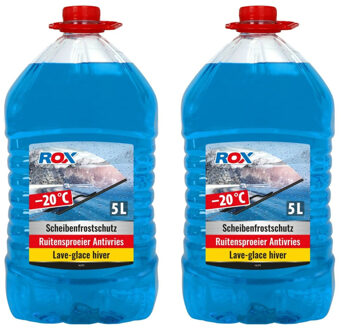 Rox Ruitensproeier vloeistof - 2x - antivries - 5 liter - tot max -20 graden Celsius - winter / vors
