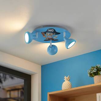 Roxas Kinderkamer-plafondlamp, Piraat blauw