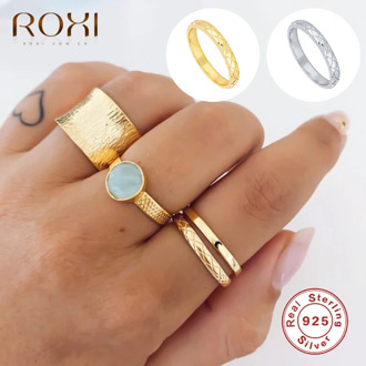 ROXI Fashion Snakeskin Pattern Woman Rings for Women Party Finger Rings Bague 100% 925 Sterling Silver Ring Jewelry Anillos