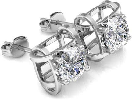 Roxy Oorbellen - Zilver en Kristal - One Size