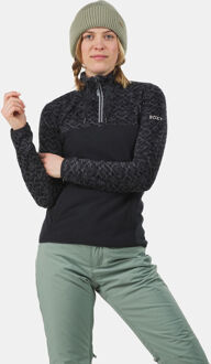 Roxy Sayna Half Zip Fleecetrui Dames Zwart - L