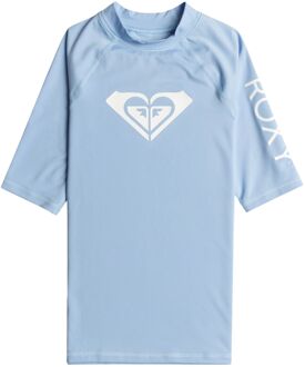Roxy Whole Hearted Rashguard Surfshirt Junior blauw - wit - 116