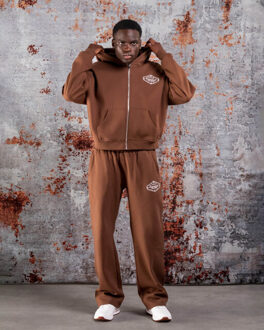 Roya zipper trainingspak Bruin - XS