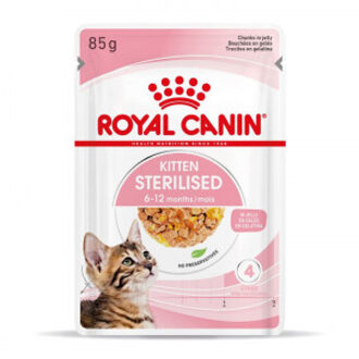 Royal Canin Kitten Sterilised natvoer kat (in gelei) 4 dozen (48 x 85 g)