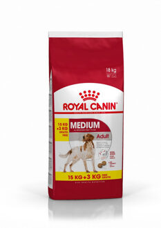 Royal Canin Medium Adult hondenvoer 15 + 3 kg