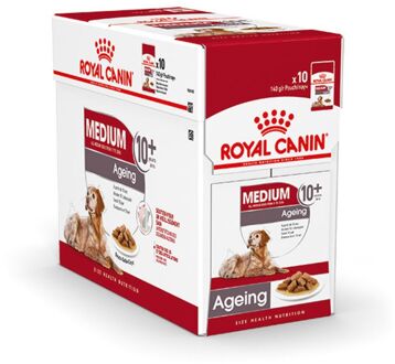 Royal Canin Shn Medium Ageing 10plus Pouch - Hondenvoer - 10 x 140 g