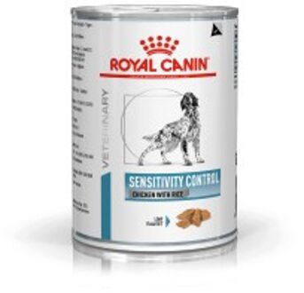 Royal Canin Veterinary Diet 24 x 410 g Control Kip & Rijst Royal Canin Veterinary Sensitivity Hondenvoer