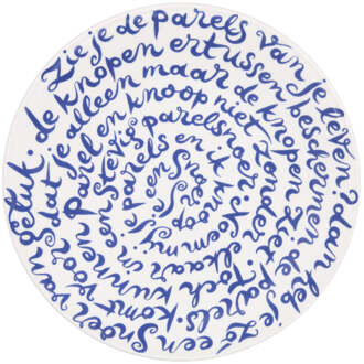 Royal Delft Diskus! bord Geluk Wit-Blauw