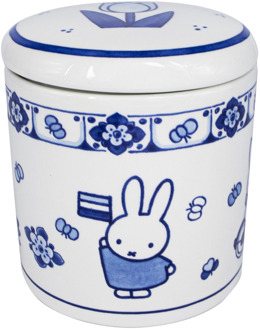 Royal Delft stroopwafelpot Nijntje Wit, Blauw