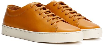 Royal Heren Sneakers Van Leer In Het Bruin