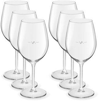 Royal Leerdam 12x Wijnglazen voor rode wijn 530 ml Esprit - 53 cl - Rode wijn glazen met maatstreep - Wijn drinken - Wijnglazen van glas