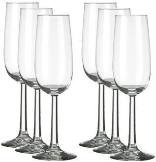 Royal Leerdam 18x Champagneglazen/flutes transparant Bouquet 170 ml - 17 cl - Champagne glazen - Champagne drinken - Champagneglazen van glas