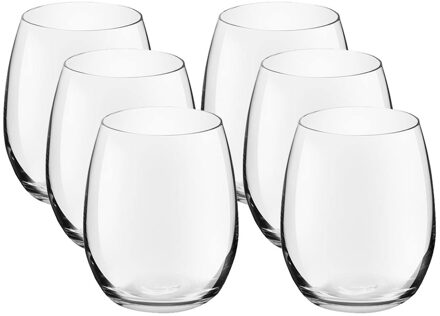 Royal Leerdam 18x Drinkglazen/waterglazen Bouquet transparant 390 ml - Tumbler drinkglazen rond van glas 390 ml