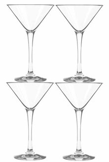 Royal Leerdam 4x Cocktail/Martini glazen 250 ml in luxe doos - Cocktailglazen Transparant