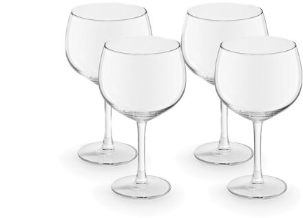 Royal Leerdam 4x Gin Tonic/cocktail glazen 650 ml in luxe doos - Cocktailglazen Transparant