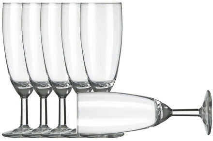 Royal Leerdam 6x Champagneglazen/flutes transparant 150 ml Gilde