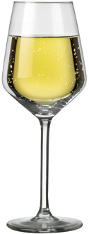 Royal Leerdam 6x Luxe wijnglazen voor witte wijn 370 ml Carre Transparant