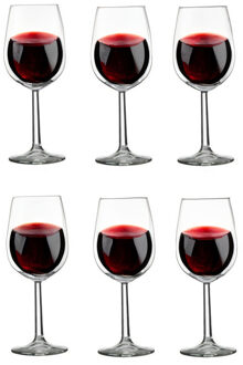 Royal Leerdam 6x Luxe witte wijn glazen 350 ml Bouquet - Wijnglazen Transparant