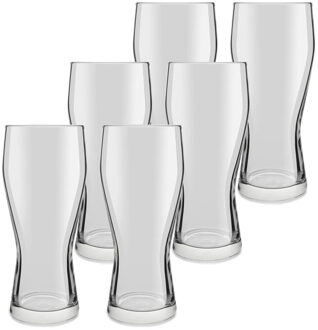 Royal Leerdam Bierglazen Mainz - 12x stuks - 400 ml - speciaal bier glazen