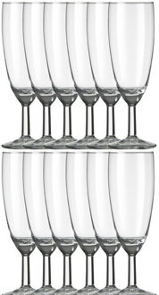 Royal Leerdam Champagneglazen/flutes transparant Gilde - 12x stuks - 150 ml/15 cl