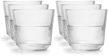 Royal Leerdam Drinkglazen Rayo - 6x stuks - glas - 270 ml - waterglazen - 8 x 8 cm