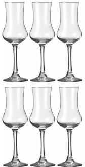 Royal Leerdam Likeur/borrelglazen - 6x stuks - transparant - 90 ml - Specials serie