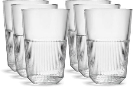 Royal Leerdam Longdrinkglazen Rayo - 6x - glas - 360 ml - drink/water glazen