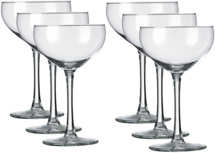 Royal Leerdam Set van 12x stuks champagneglazen/coupe transparant 240 ml Specials - Champagneglazen