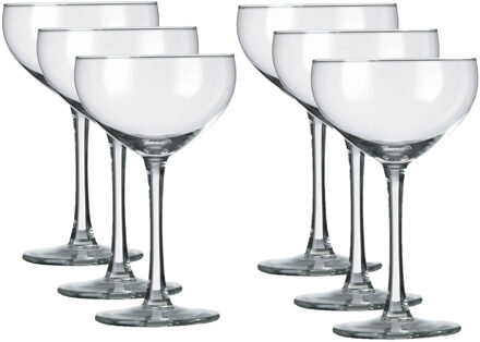 Royal Leerdam Set van 6x stuks champagneglazen/coupe transparant 240 ml Specials