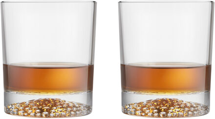 Royal Leerdam Whisky tumbler glazen - 4x - Artisan serie - transparant - 290 ml - Whiskeyglazen