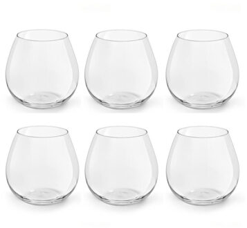 Royal Leerdam Wijnglazen - 12x stuks - zonder voet voor rode wijn - 590 ml