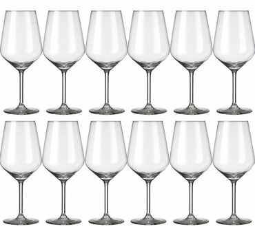 Royal Leerdam Wijnglazen Carre - 18x stuks - witte wijn - 370 ml - glas - 37 cl