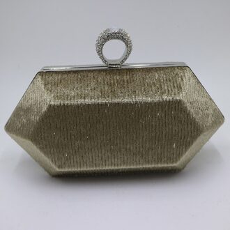 Royal Nightingales Mini Ring Clutch Portemonnees Fluwelen Paars Clutch Tassen En Handtassen Voor Vrouwen Party Prom goud