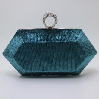 Royal Nightingales Mini Ring Clutch Portemonnees Fluwelen Paars Clutch Tassen En Handtassen Voor Vrouwen Party Prom groen