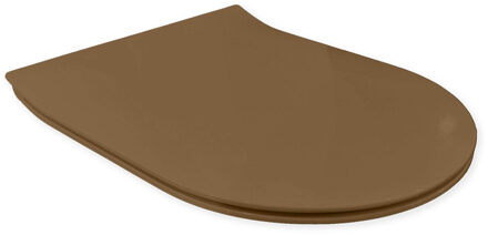 Royal Plaza Belbo closetzitting - slimseat - quickrelease - softclose - tabak