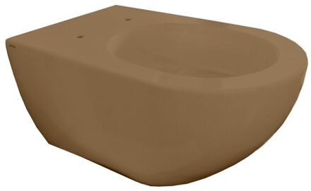 Royal Plaza Belbo wandcloset - 55cm - cycloneflush - zonder spoelrand - tabak