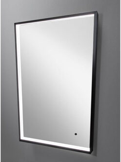 Royal Plaza Bjorn Spiegel 70 x 45 cm met Led verlichting mat zwart Zwart mat