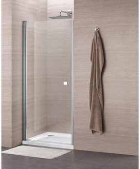 Royal Plaza Clever draaideur 80x195cm chroom profiel helder glas met Clean coating