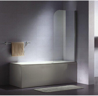 Royal Plaza Konya badwand - 75x140cm - met clean coating - chroom profiel - helder glas