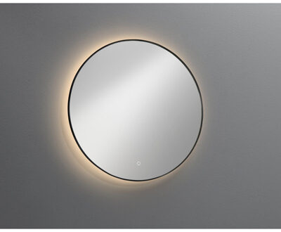 Royal Plaza Merlot spiegel 100x100cm Rond led verlichting geintegreerd IP44 Glas Goud mat