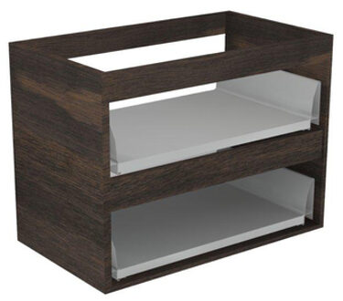 Royal Plaza Merlot wastafelonderkast z/fronten 2 la 60x52 eiken tabac