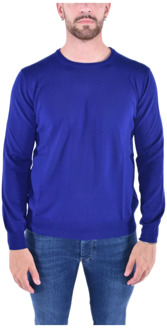 Royalblauwe Crewneck Sweater Kangra , Blue , Heren - 2Xl,Xl