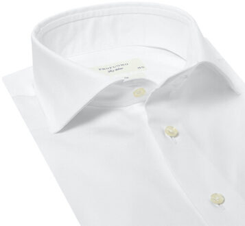 Royall Twill No 6 slim fit overhemd met extra lange mouw in wit - 43