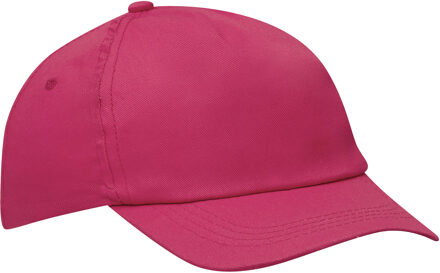 Roze baseballcap 5-panel voor volwassenen met klittenbandsluiting