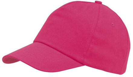 Roze baseballcap 5-panel voor volwassenen met klittenbandsluiting